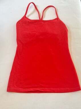 Lululemon Red Power Y Tank Top with Built-in Shelf Bra Size 6